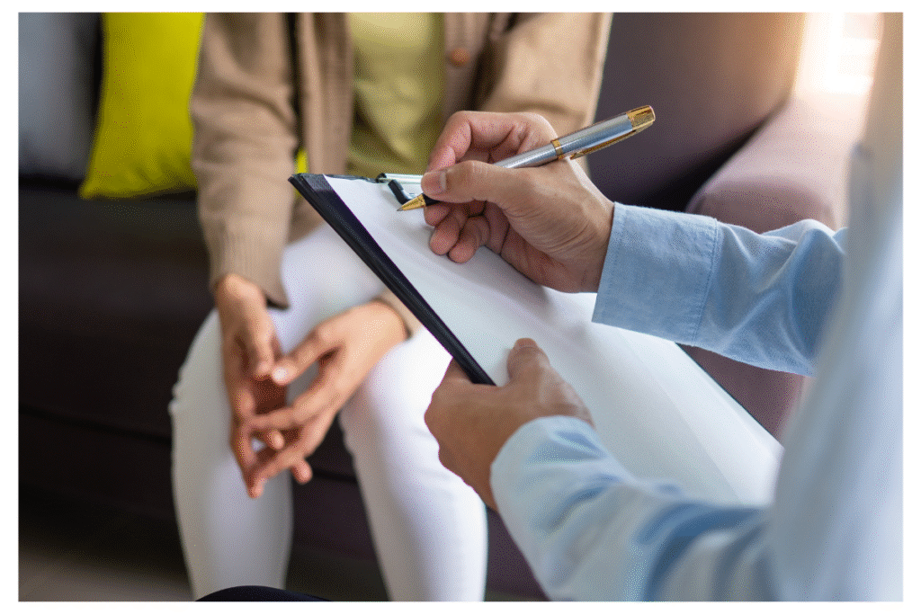 Person receiving Mental Health Counseling